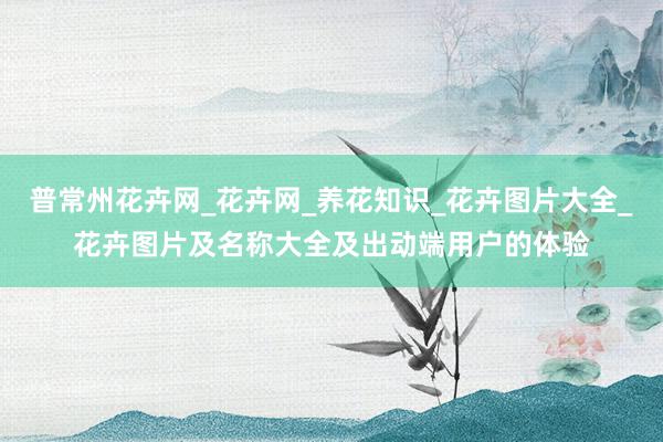 普常州花卉网_花卉网_养花知识_花卉图片大全_花卉图片及名称大全及出动端用户的体验