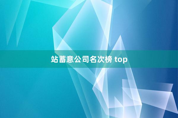 站蓄意公司名次榜 top